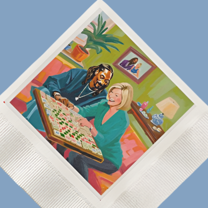MAHJ Martha and Snoop Napkins Humorous Great for Themed Mahjong Parties