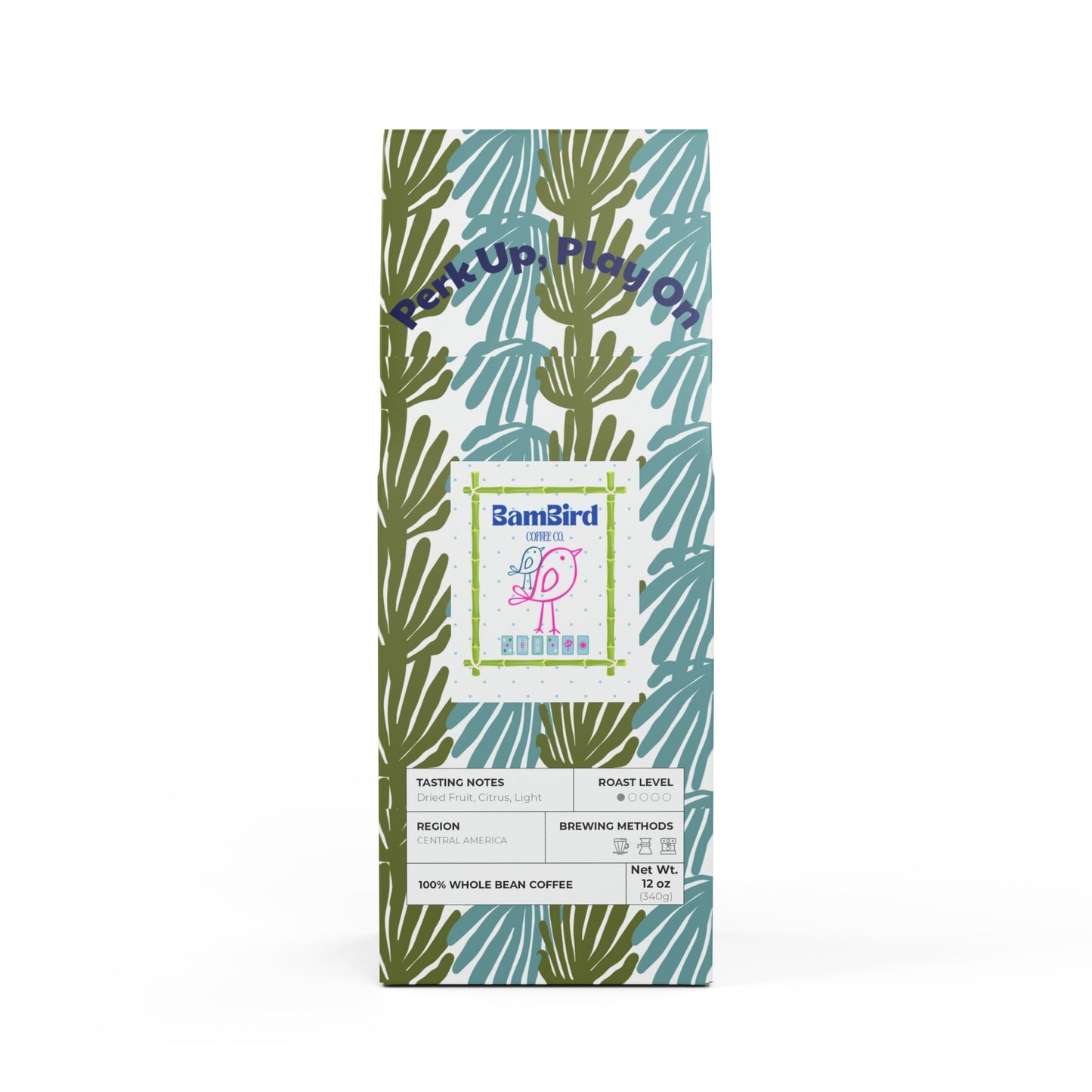 BAM BIRD COFFEE Co Mahjong Gift Artsy Design Classic Delicious Coffee High Lakes Coffee Blend (Light Roast)