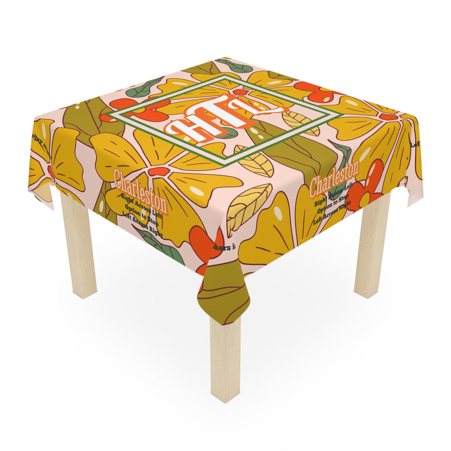 70's Roper Vibe Charleston Floral Tablecloth | Colorful Dining Decor | Summer Home Essentials, Picnic Table Decor, Tropical Table Linen, Party Decor