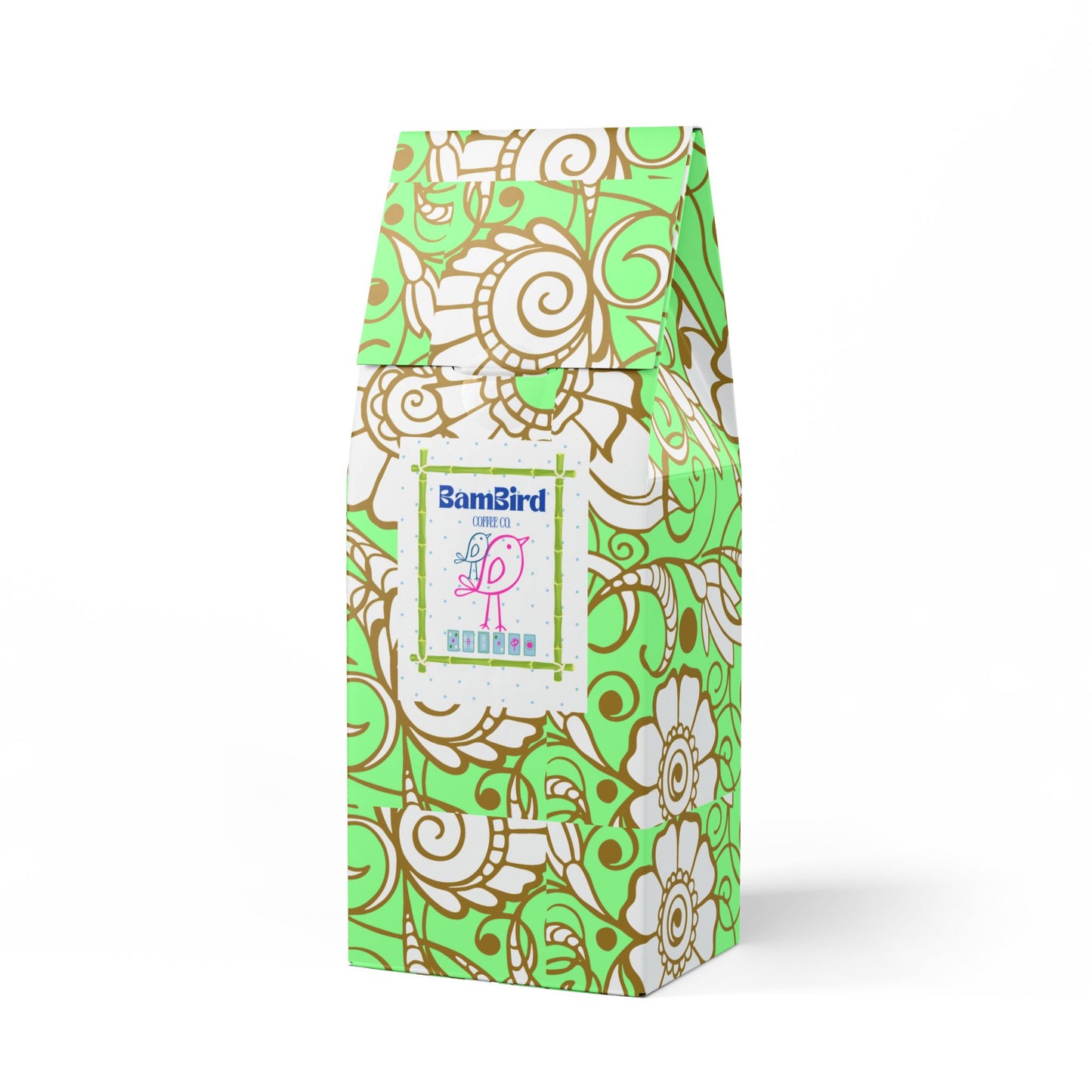 BAM BIRD COFFEE Co Mahjong Coffee Design Floral Gift Theme Coffee High Lakes Coffee Blend (Light Roast)