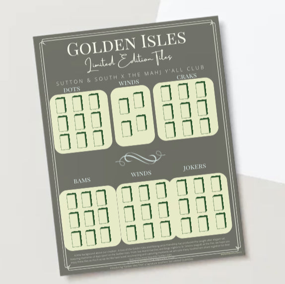 The Golden Isles Southern Mahjong Tile Set By Sutton & South x The Mahj Y'all Club *PRE-ORDER*