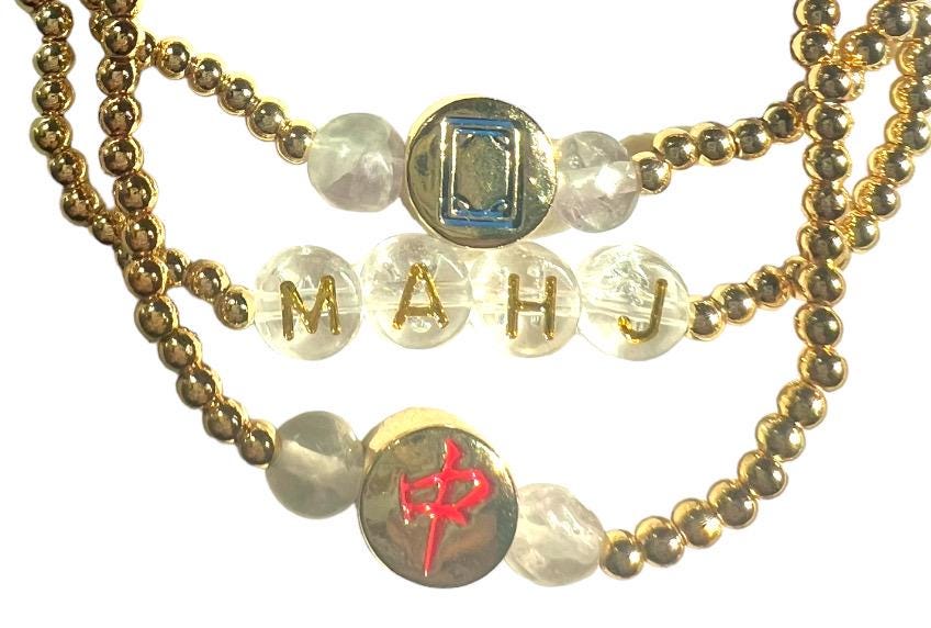 MAHJONG Bracelets SOAP CRAK Bam 14 k gp beads great quality beads